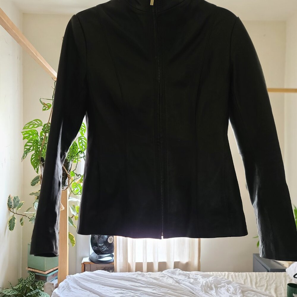 Cole Haan Lambskin Leather Jacket (size small)